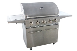 BBQ Vonato, RVS Traditionele grill Luxe 5, zilverkleurig, rvs (mat)