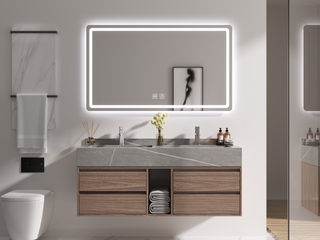 Badkamermeubel Vonato, Luxury 100, donker hout decor