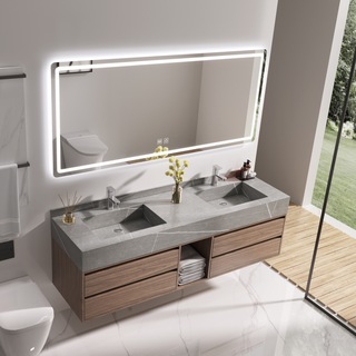 Badkamermeubel Vonato, Premium 120, donker hout decor