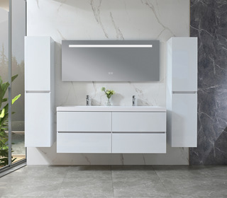 Badkamermeubel Vonato, Nala 145, hoogglans wit