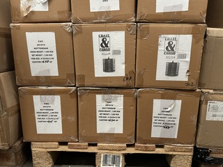 Ca. 24x Hanglamp/lampenkap metaal Crate & CarGo