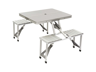 Bo-CampnPicknicktafel  Aluminium  Inklapbaar  Grijs