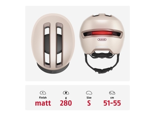 Abus Urbanhelm Hudy magnetisch oplaadbaar LED achterlicht & magneetslu