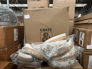 Ca. 34x Set van 2 manden katoen diameter 30 en 33 cm Crate & CarGo