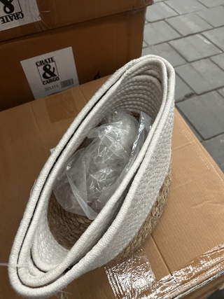 Ca. 55x Set van 2 manden katoen diameter 26 en 40 cm Crate & CarGo