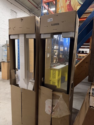 2x Hoge badkamerkast met spiegel 350×1750 mm