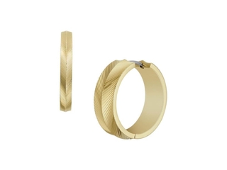 Fossil JF04532710 Heritage Crest Goudkleurige Roestvrijstalen Oorknopj