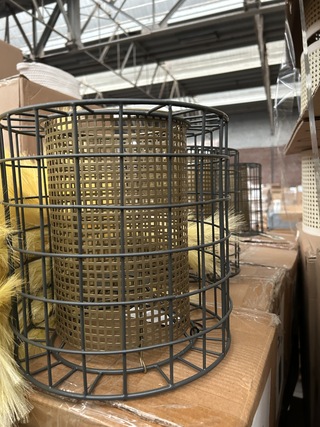 Ca. 24x Hanglamp/lampenkap metaal Crate & CarGo