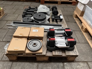 Pallet halterschijven en dumbbells