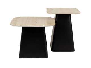 Salontafel set van 2, Housecraft Living, Baru Travetin-Look