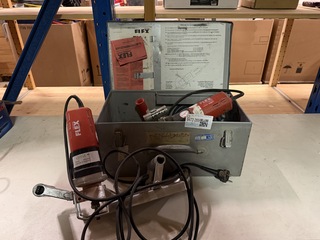 Boormachine voor blinde gaten, 1x muursleuvenzaag FLEX