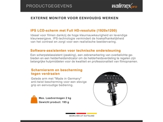 Walimex pro Full HD Monitor Director III Set  7 inch IPS LCD-scherm