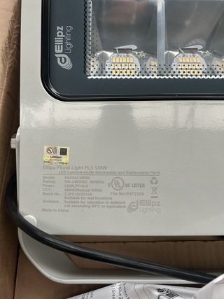 5x Led flood light/bouwlamp FL1 135W 4000K Ellipz Lighting