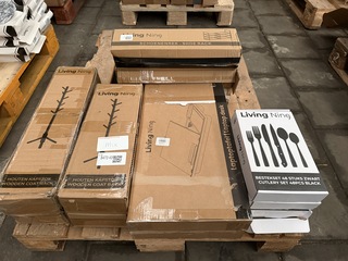 Partij besteksets, laptoptafels en kapstokken Living Nine