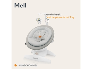 Lionelo Mell Schommelstoel voor Baby 360 Verstelbaar met 5 Snelheden