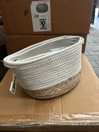 Ca. 55x Set van 2 manden katoen diameter 26 en 40 cm Crate & CarGo