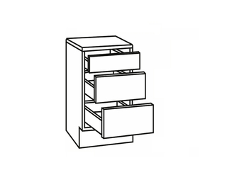 Optifit Klassik60 Onderkast met 3 laden met werkblad