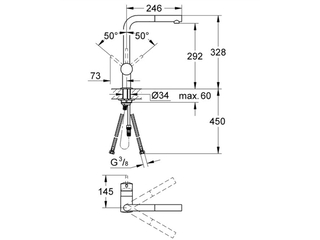 Grohe Minta Keukenkraan L-uitloop Chroom