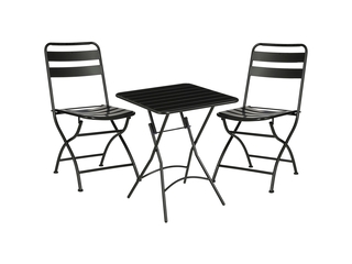 Mica Decorations Evita Bistroset  Set van 3  Metaal  Zwart