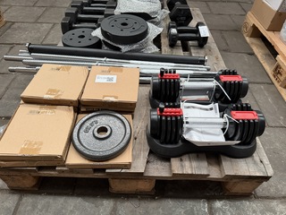 Pallet halterschijven en dumbbells