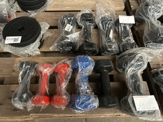 Pallet halterschijven en dumbbells