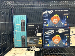 Partij elektronica en overige artikelen W.o. Panasonic, Motorola, Nerf