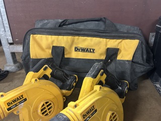 2x Accublazer 18V, 1x tas DeWalt, DCV100