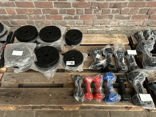 Pallet halterschijven en dumbbells