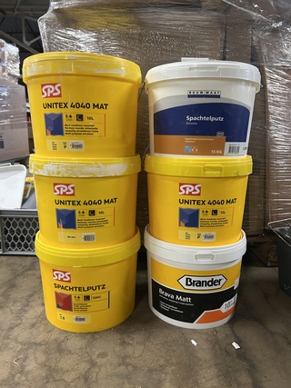 6x Diverse muurverf voor binnen SPS, Brander, Bouwmaat