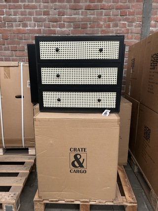 6x Rotan ladekast Crate & CarGo