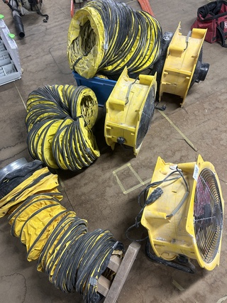 3x Axiaal ventilator en diverse slangen TROTEC