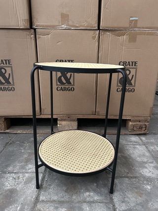 Pallet bijzettafels rotan (18x) Crate & CarGo