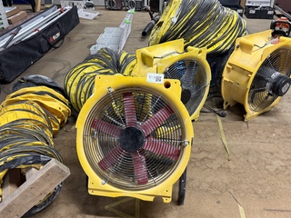 3x Axiaal ventilator en diverse slangen TROTEC