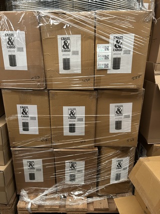 Ca. 25x Hanglamp/lampenkap metaal Crate & CarGo