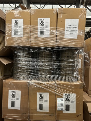 Ca. 25x Hanglamp/lampenkap metaal Crate & CarGo