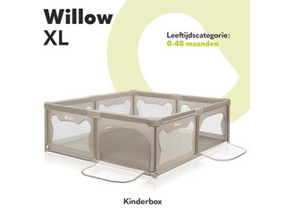 Lionelo Willow XXL Box voor baby’s 187 cm x 207 cm x 68 cm Beige