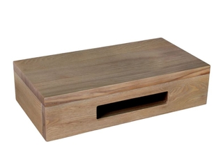 Differnz Fonteinplank 40x25x10cm rechthoek met handdoekhouder Bruin ei