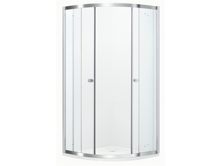 Atlantic Douchecabine Silas met schuifdeur Zilver kwartrond