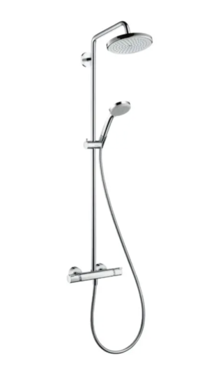 Douchesysteem met thermostaatkraan Hansgrohe, Croma 220 Showerpipe Eco
