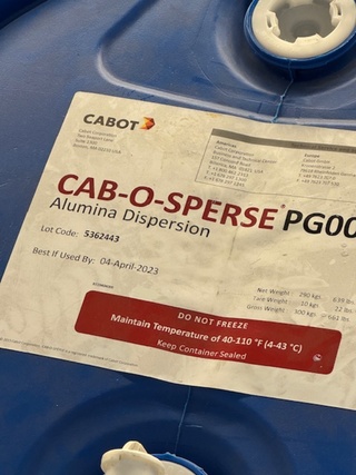 vat Bindmiddel / dispersie Cab-O-Sperse, PG008, Alumina Dispersion