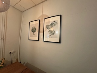 2x Wanddecoratie, ingelijst