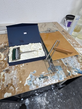 Hand ink proofer en spral-bar applicator