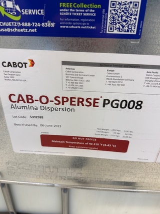 IBC Bindmiddel / dispersie Cab-O-Sperse, PG008, Alumina Dispersion