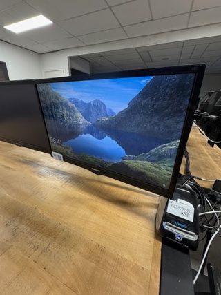 Monitorarm met 2 monitoren Philips, 243V, zwart