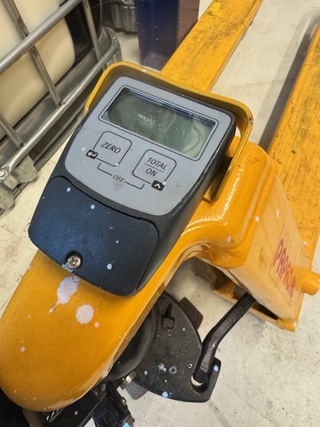 Palletwagen met weeginrichting Papro, HP-ESE20, geel