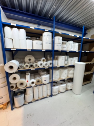partij Rollen inkjetfolie en inkjetpapier O.a. VPF en Synthogra, zelfk