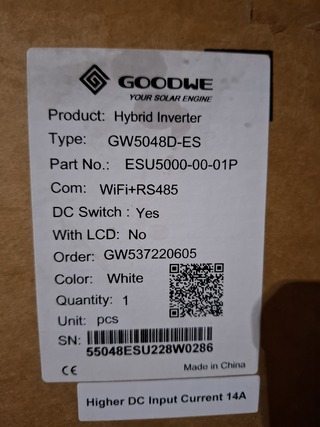 Hybride omvormer Goodwe, GW5048D-ES