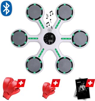 Ca. 10x Boxzak met bluetooth, 2 paar bokshandschoenen