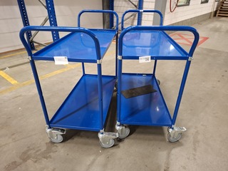 2x Metalen materiaalwagen, Km