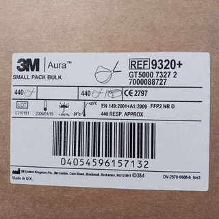 ca.1320x Stofmasker | Mondmasker | Mondkapje 3M, FFP2 3M Aura 9320+